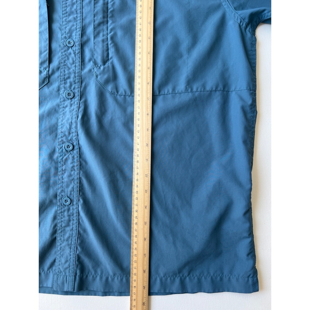 Eddie Bauer Shirt Men XL Performance Hiking Fishing Blue Roll Tab Sleeve Outdoor - Picture 3 of 9